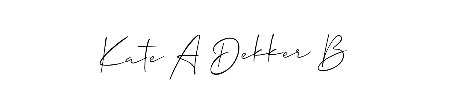 Once you've used our free online signature maker to create your best signature Allison_Script style, it's time to enjoy all of the benefits that Kate A Dekker B name signing documents. Kate A Dekker B signature style 2 images and pictures png