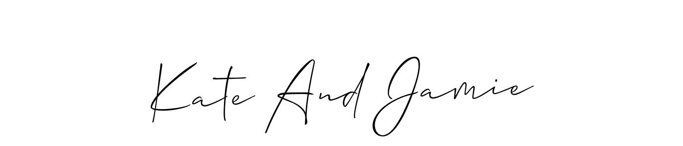Use a signature maker to create a handwritten signature online. With this signature software, you can design (Allison_Script) your own signature for name Kate And Jamie. Kate And Jamie signature style 2 images and pictures png