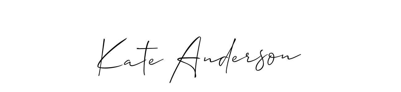 The best way (Allison_Script) to make a short signature is to pick only two or three words in your name. The name Kate Anderson include a total of six letters. For converting this name. Kate Anderson signature style 2 images and pictures png