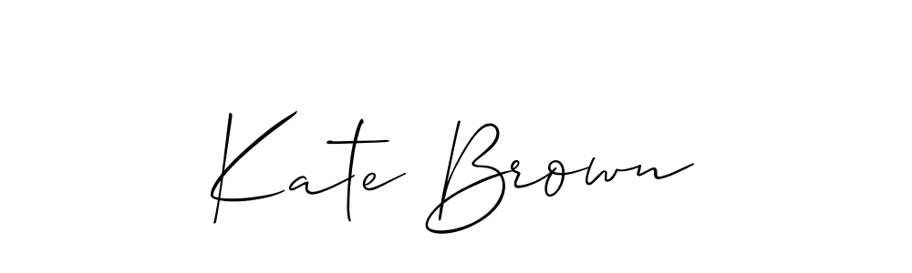 Make a beautiful signature design for name Kate Brown. With this signature (Allison_Script) style, you can create a handwritten signature for free. Kate Brown signature style 2 images and pictures png