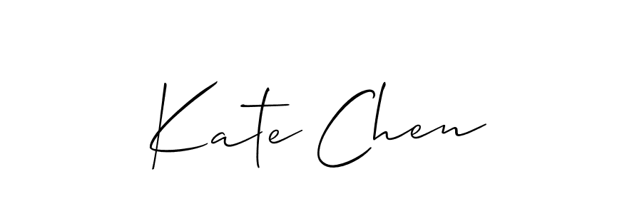 How to make Kate Chen name signature. Use Allison_Script style for creating short signs online. This is the latest handwritten sign. Kate Chen signature style 2 images and pictures png