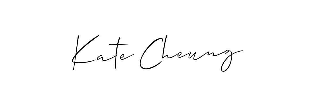 Also we have Kate Cheung name is the best signature style. Create professional handwritten signature collection using Allison_Script autograph style. Kate Cheung signature style 2 images and pictures png