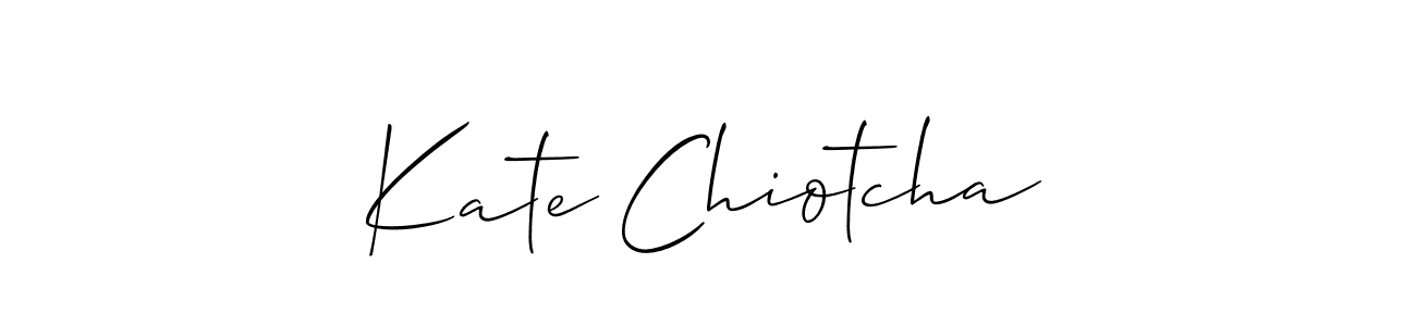 How to make Kate Chiotcha signature? Allison_Script is a professional autograph style. Create handwritten signature for Kate Chiotcha name. Kate Chiotcha signature style 2 images and pictures png