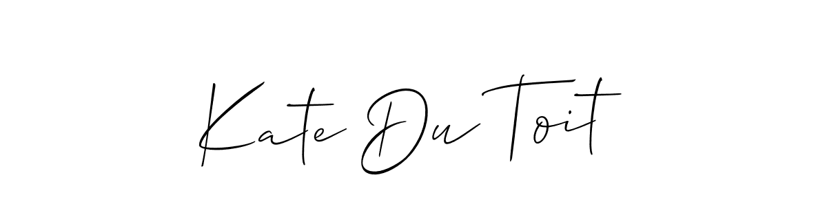 The best way (Allison_Script) to make a short signature is to pick only two or three words in your name. The name Kate Du Toit include a total of six letters. For converting this name. Kate Du Toit signature style 2 images and pictures png