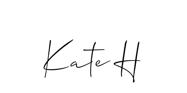 Check out images of Autograph of Kate H name. Actor Kate H Signature Style. Allison_Script is a professional sign style online. Kate H signature style 2 images and pictures png