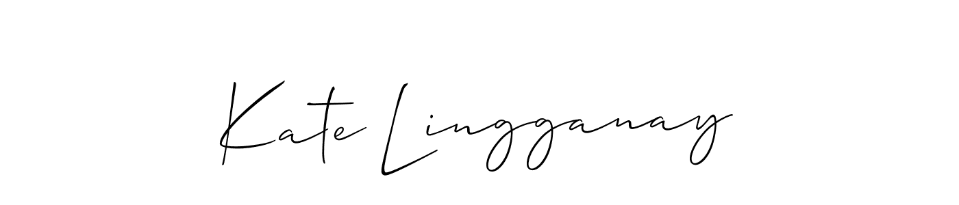 How to make Kate Lingganay signature? Allison_Script is a professional autograph style. Create handwritten signature for Kate Lingganay name. Kate Lingganay signature style 2 images and pictures png