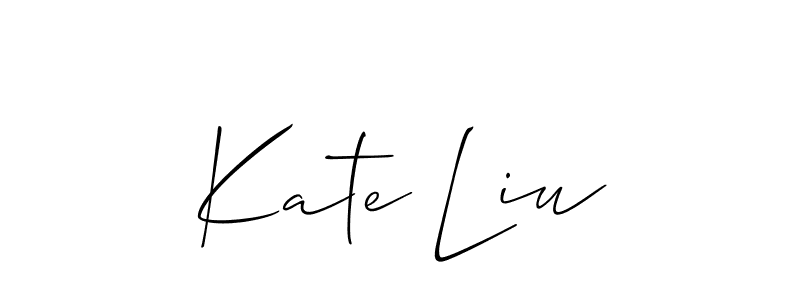 Best and Professional Signature Style for Kate Liu. Allison_Script Best Signature Style Collection. Kate Liu signature style 2 images and pictures png