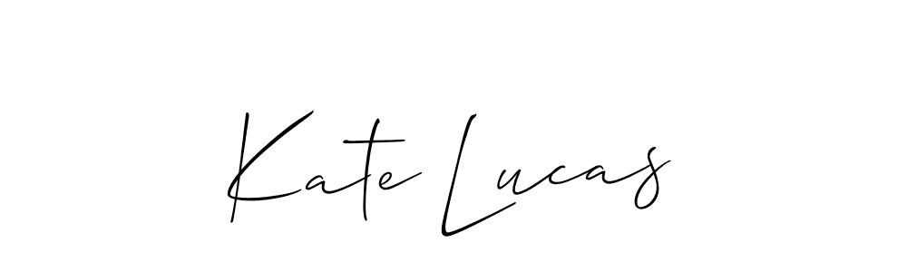 Create a beautiful signature design for name Kate Lucas. With this signature (Allison_Script) fonts, you can make a handwritten signature for free. Kate Lucas signature style 2 images and pictures png