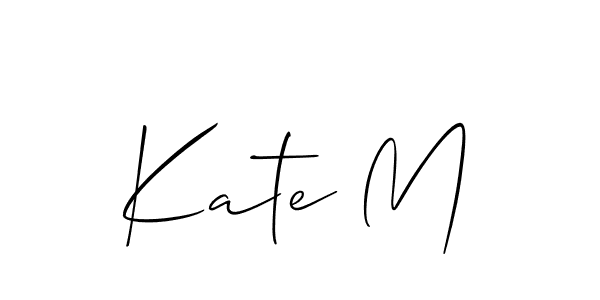 How to Draw Kate M signature style? Allison_Script is a latest design signature styles for name Kate M. Kate M signature style 2 images and pictures png