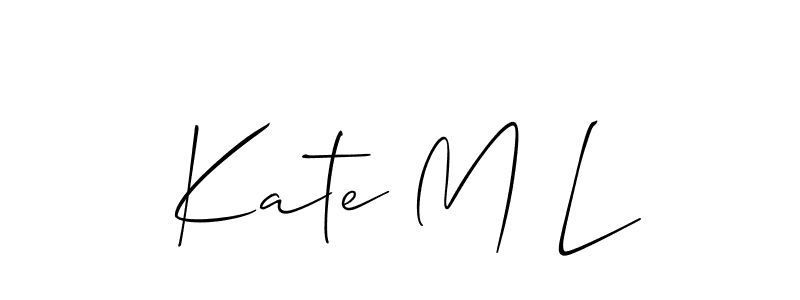 Allison_Script is a professional signature style that is perfect for those who want to add a touch of class to their signature. It is also a great choice for those who want to make their signature more unique. Get Kate M L name to fancy signature for free. Kate M L signature style 2 images and pictures png