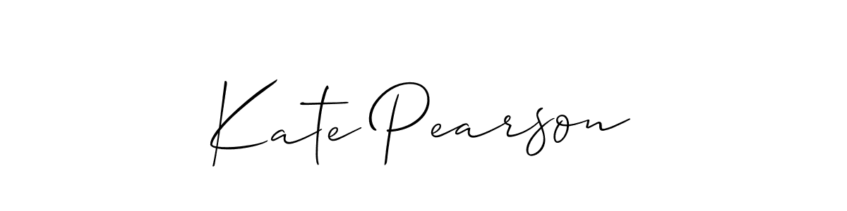 You should practise on your own different ways (Allison_Script) to write your name (Kate Pearson) in signature. don't let someone else do it for you. Kate Pearson signature style 2 images and pictures png