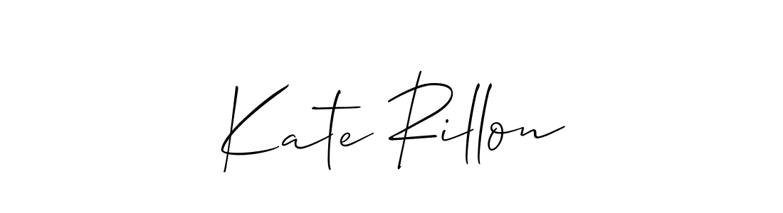 if you are searching for the best signature style for your name Kate Rillon. so please give up your signature search. here we have designed multiple signature styles  using Allison_Script. Kate Rillon signature style 2 images and pictures png