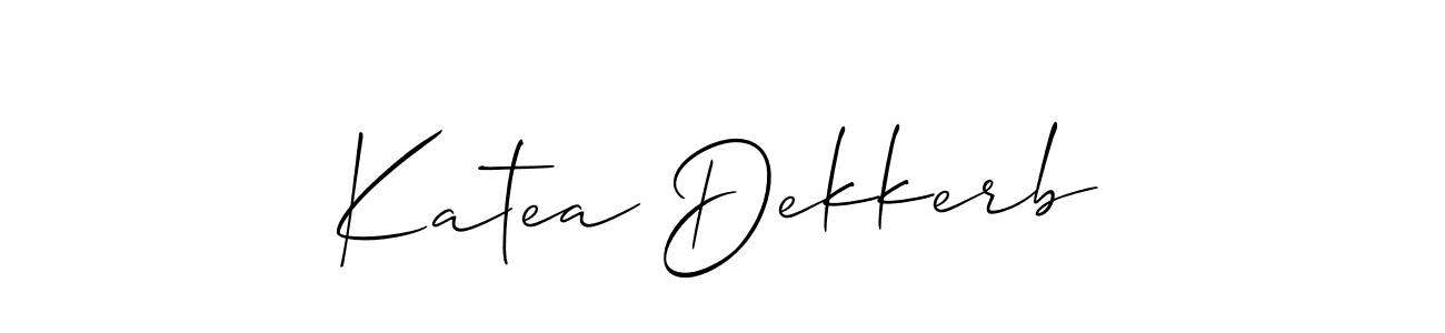 Here are the top 10 professional signature styles for the name Katea Dekkerb. These are the best autograph styles you can use for your name. Katea Dekkerb signature style 2 images and pictures png