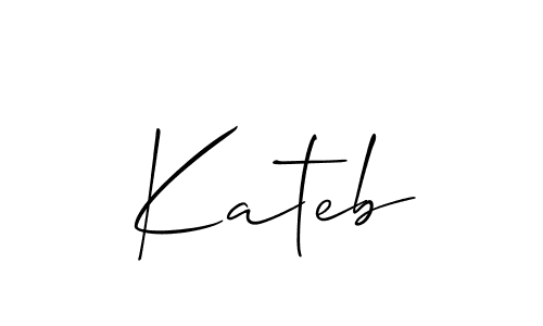 How to Draw Kateb signature style? Allison_Script is a latest design signature styles for name Kateb. Kateb signature style 2 images and pictures png