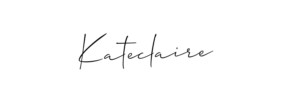 Design your own signature with our free online signature maker. With this signature software, you can create a handwritten (Allison_Script) signature for name Kateclaire. Kateclaire signature style 2 images and pictures png