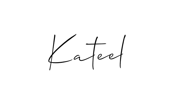 How to make Kateel signature? Allison_Script is a professional autograph style. Create handwritten signature for Kateel name. Kateel signature style 2 images and pictures png