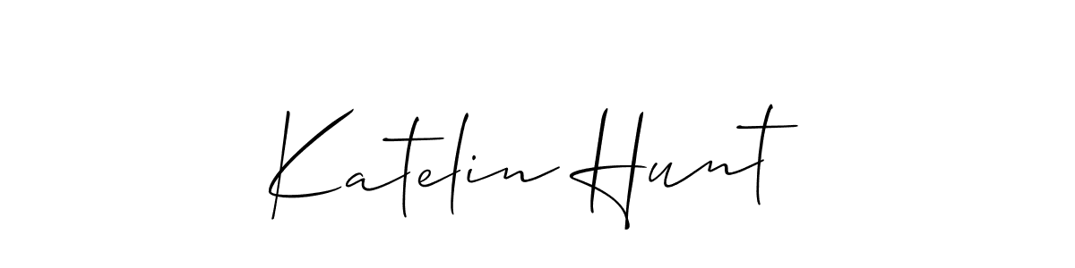 Katelin Hunt stylish signature style. Best Handwritten Sign (Allison_Script) for my name. Handwritten Signature Collection Ideas for my name Katelin Hunt. Katelin Hunt signature style 2 images and pictures png