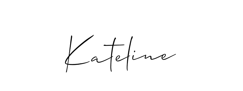 How to make Kateline name signature. Use Allison_Script style for creating short signs online. This is the latest handwritten sign. Kateline signature style 2 images and pictures png