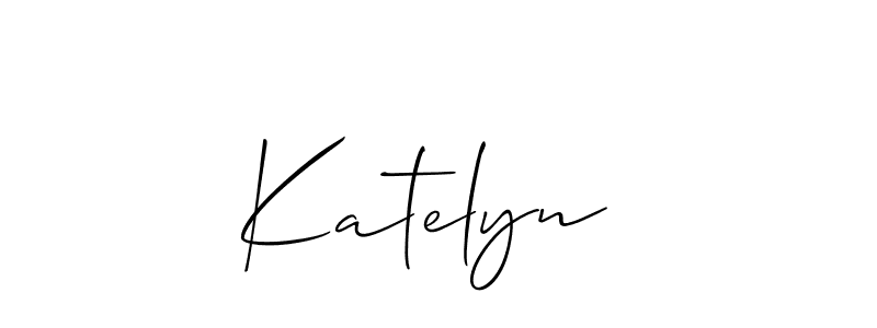 Use a signature maker to create a handwritten signature online. With this signature software, you can design (Allison_Script) your own signature for name Katelyn . Katelyn  signature style 2 images and pictures png