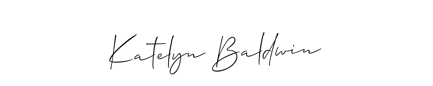 How to make Katelyn Baldwin signature? Allison_Script is a professional autograph style. Create handwritten signature for Katelyn Baldwin name. Katelyn Baldwin signature style 2 images and pictures png