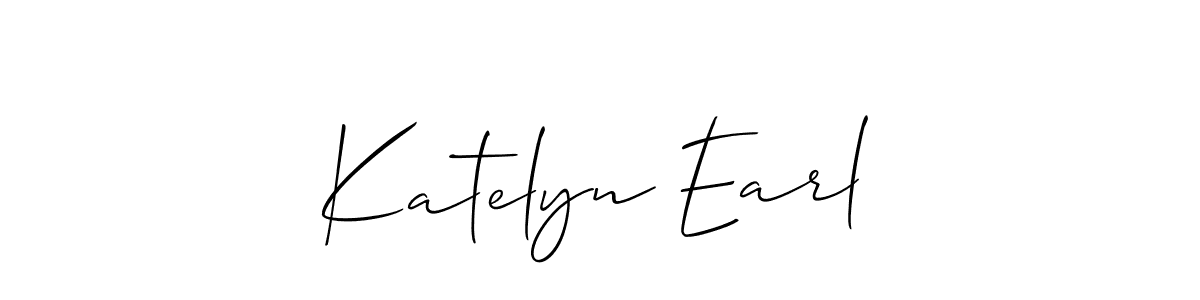 Use a signature maker to create a handwritten signature online. With this signature software, you can design (Allison_Script) your own signature for name Katelyn Earl. Katelyn Earl signature style 2 images and pictures png