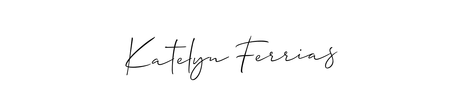 How to make Katelyn Ferrias signature? Allison_Script is a professional autograph style. Create handwritten signature for Katelyn Ferrias name. Katelyn Ferrias signature style 2 images and pictures png
