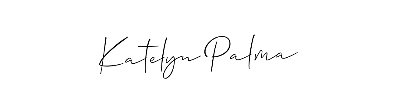 The best way (Allison_Script) to make a short signature is to pick only two or three words in your name. The name Katelyn Palma include a total of six letters. For converting this name. Katelyn Palma signature style 2 images and pictures png