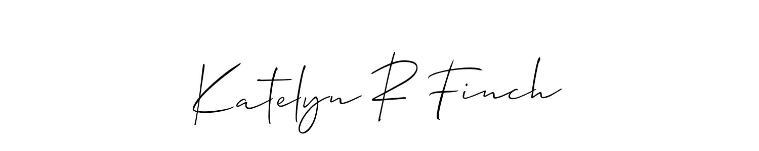 Create a beautiful signature design for name Katelyn R Finch. With this signature (Allison_Script) fonts, you can make a handwritten signature for free. Katelyn R Finch signature style 2 images and pictures png