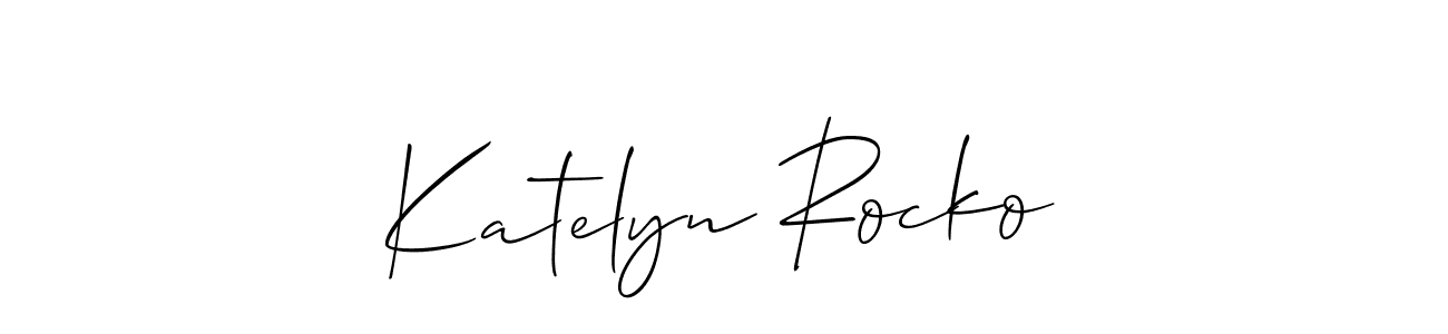 Design your own signature with our free online signature maker. With this signature software, you can create a handwritten (Allison_Script) signature for name Katelyn Rocko. Katelyn Rocko signature style 2 images and pictures png