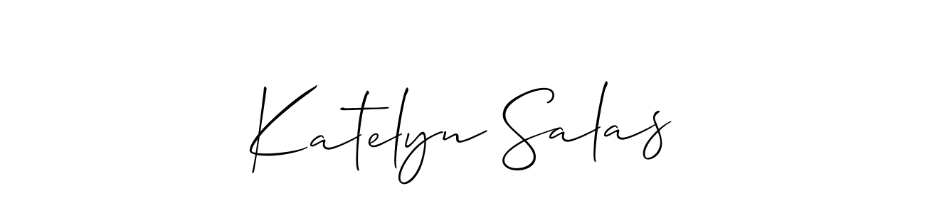 It looks lik you need a new signature style for name Katelyn Salas. Design unique handwritten (Allison_Script) signature with our free signature maker in just a few clicks. Katelyn Salas signature style 2 images and pictures png