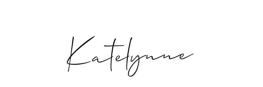 Make a beautiful signature design for name Katelynne. With this signature (Allison_Script) style, you can create a handwritten signature for free. Katelynne signature style 2 images and pictures png