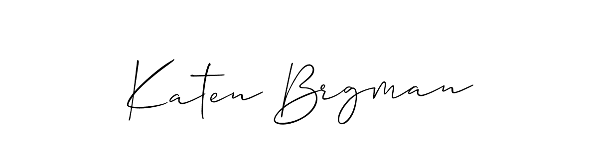 The best way (Allison_Script) to make a short signature is to pick only two or three words in your name. The name Katen Brgman include a total of six letters. For converting this name. Katen Brgman signature style 2 images and pictures png