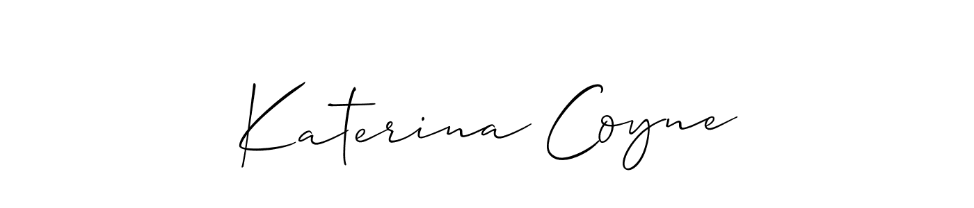 It looks lik you need a new signature style for name Katerina Coyne. Design unique handwritten (Allison_Script) signature with our free signature maker in just a few clicks. Katerina Coyne signature style 2 images and pictures png