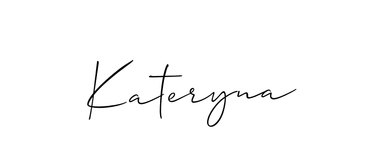 How to make Kateryna name signature. Use Allison_Script style for creating short signs online. This is the latest handwritten sign. Kateryna signature style 2 images and pictures png