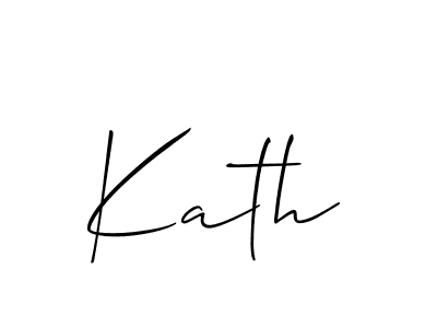 Create a beautiful signature design for name Kath. With this signature (Allison_Script) fonts, you can make a handwritten signature for free. Kath signature style 2 images and pictures png