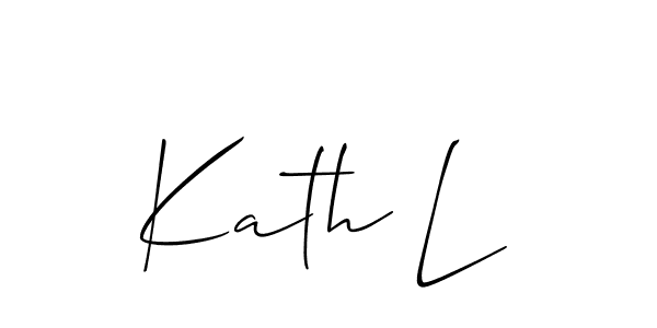 How to Draw Kath L signature style? Allison_Script is a latest design signature styles for name Kath L. Kath L signature style 2 images and pictures png