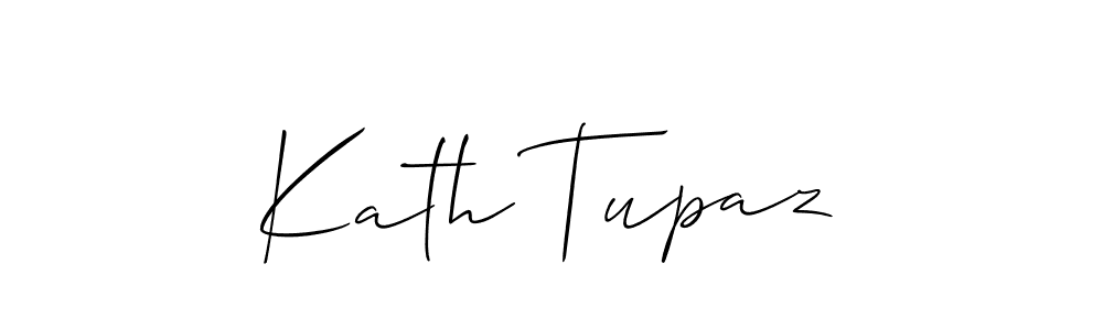 Use a signature maker to create a handwritten signature online. With this signature software, you can design (Allison_Script) your own signature for name Kath Tupaz. Kath Tupaz signature style 2 images and pictures png