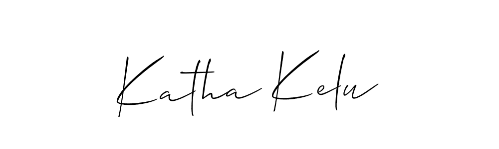 Design your own signature with our free online signature maker. With this signature software, you can create a handwritten (Allison_Script) signature for name Katha Kelu. Katha Kelu signature style 2 images and pictures png