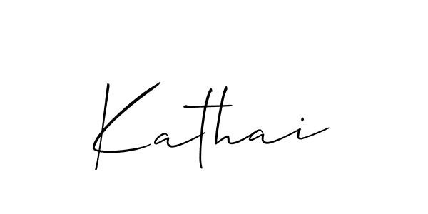 Allison_Script is a professional signature style that is perfect for those who want to add a touch of class to their signature. It is also a great choice for those who want to make their signature more unique. Get Kathai name to fancy signature for free. Kathai signature style 2 images and pictures png