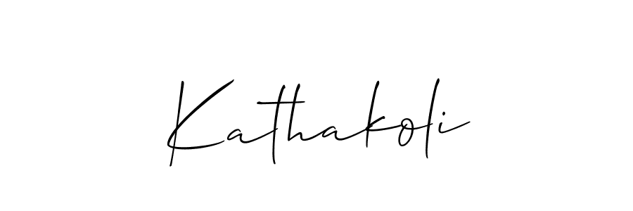 It looks lik you need a new signature style for name Kathakoli. Design unique handwritten (Allison_Script) signature with our free signature maker in just a few clicks. Kathakoli signature style 2 images and pictures png