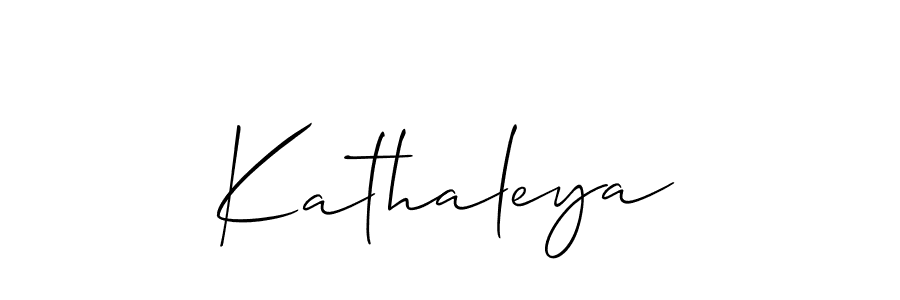 Design your own signature with our free online signature maker. With this signature software, you can create a handwritten (Allison_Script) signature for name Kathaleya. Kathaleya signature style 2 images and pictures png