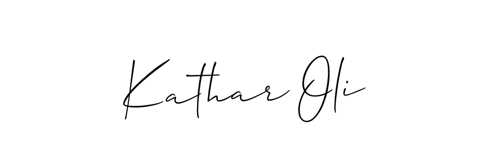 You can use this online signature creator to create a handwritten signature for the name Kathar Oli. This is the best online autograph maker. Kathar Oli signature style 2 images and pictures png