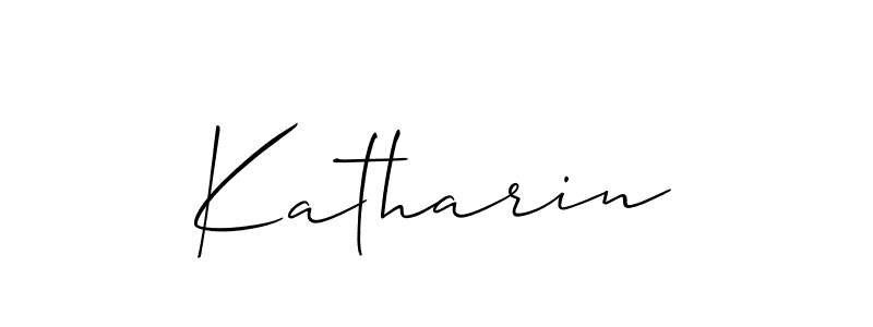 Design your own signature with our free online signature maker. With this signature software, you can create a handwritten (Allison_Script) signature for name Katharin. Katharin signature style 2 images and pictures png