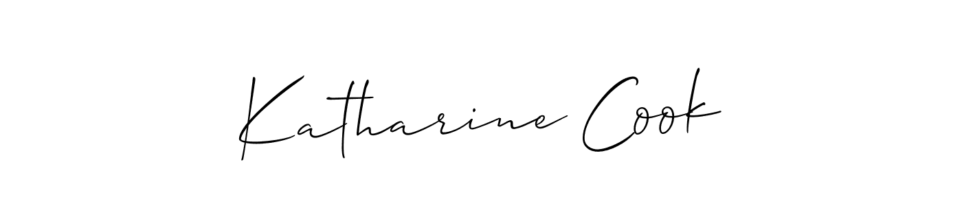 Make a beautiful signature design for name Katharine Cook. With this signature (Allison_Script) style, you can create a handwritten signature for free. Katharine Cook signature style 2 images and pictures png