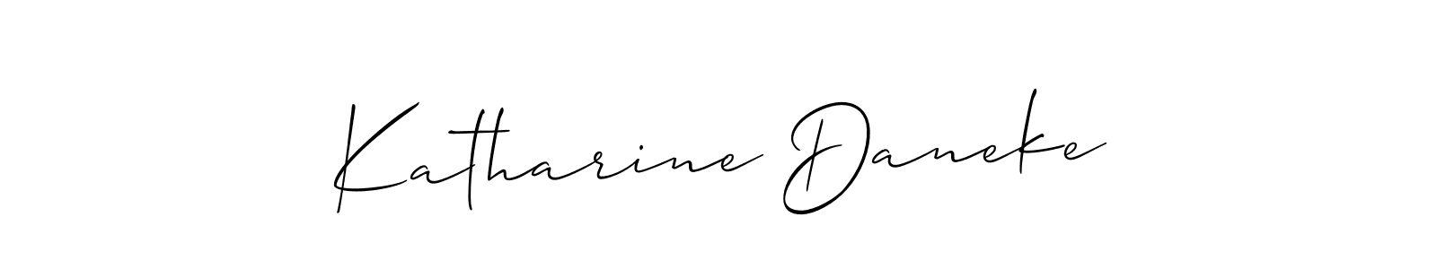 You should practise on your own different ways (Allison_Script) to write your name (Katharine Daneke) in signature. don't let someone else do it for you. Katharine Daneke signature style 2 images and pictures png