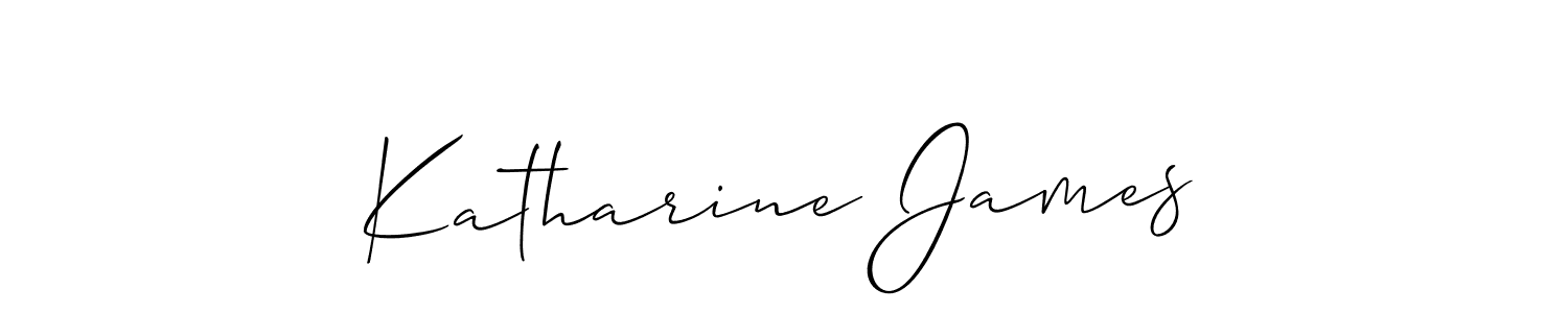 Allison_Script is a professional signature style that is perfect for those who want to add a touch of class to their signature. It is also a great choice for those who want to make their signature more unique. Get Katharine James name to fancy signature for free. Katharine James signature style 2 images and pictures png