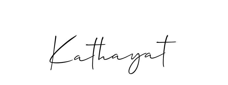 How to Draw Kathayat signature style? Allison_Script is a latest design signature styles for name Kathayat. Kathayat signature style 2 images and pictures png