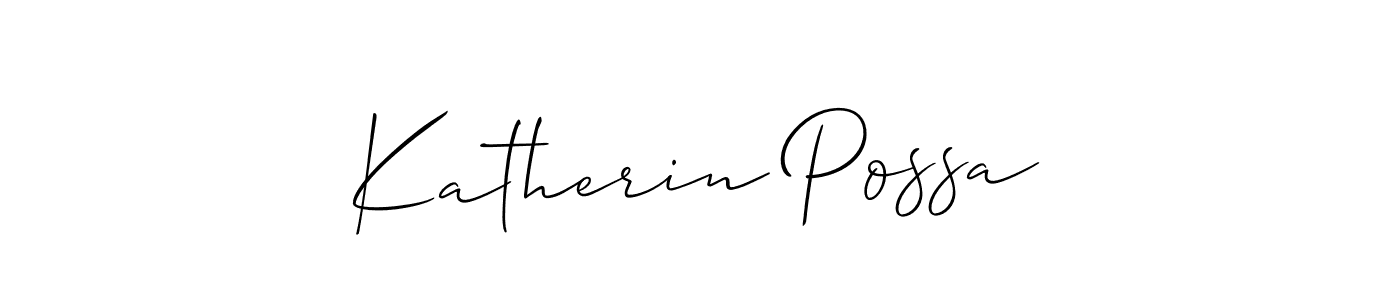 if you are searching for the best signature style for your name Katherin Possa. so please give up your signature search. here we have designed multiple signature styles  using Allison_Script. Katherin Possa signature style 2 images and pictures png