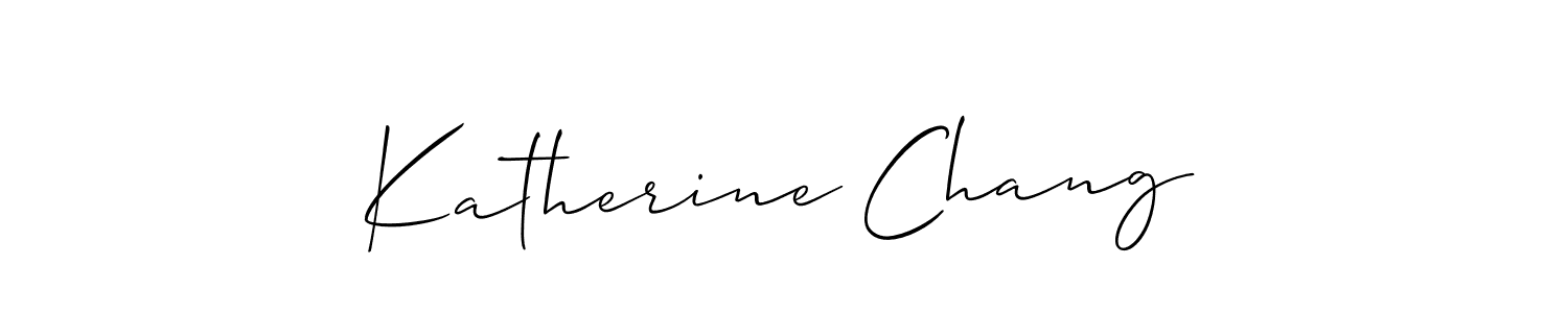 Make a beautiful signature design for name Katherine Chang. With this signature (Allison_Script) style, you can create a handwritten signature for free. Katherine Chang signature style 2 images and pictures png