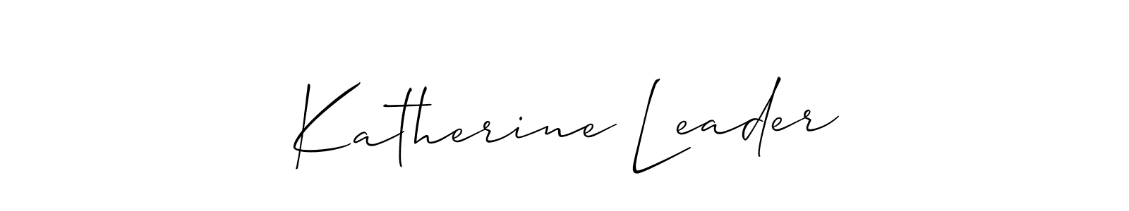 Allison_Script is a professional signature style that is perfect for those who want to add a touch of class to their signature. It is also a great choice for those who want to make their signature more unique. Get Katherine Leader name to fancy signature for free. Katherine Leader signature style 2 images and pictures png